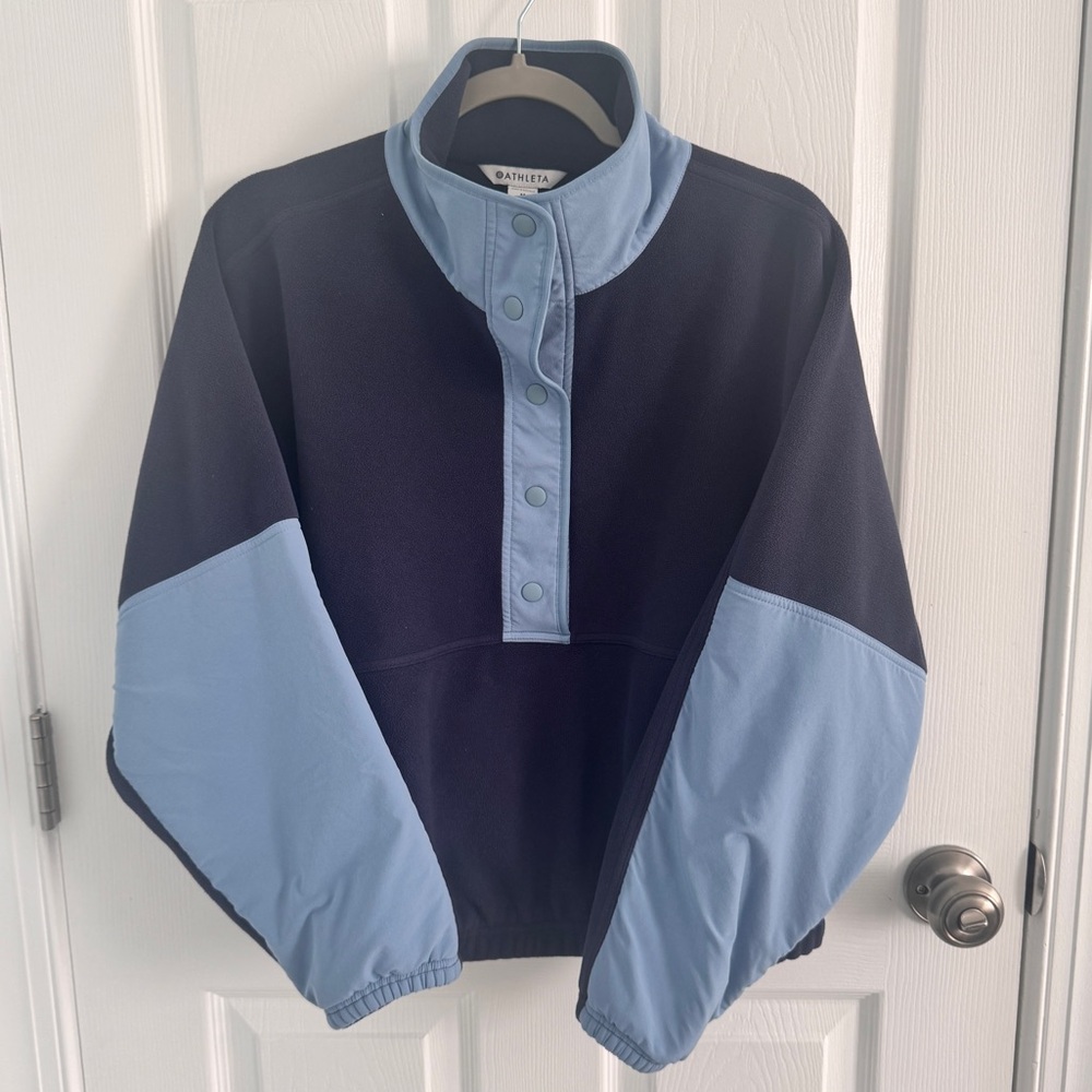 Athleta Overlook Micro Fleece Jacket Sweatshirt
